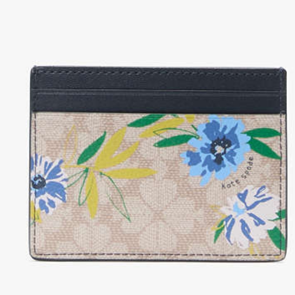 NWT Kate Spade -Spade Flower Floral Small Slim Card Holder - Picture 3 of 5